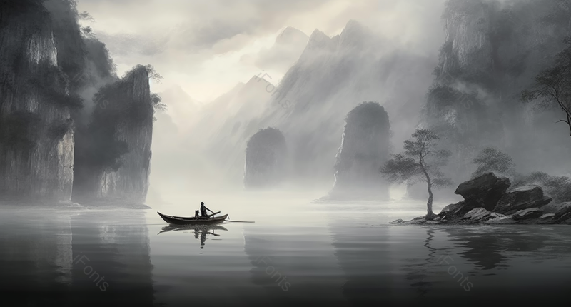 抽象烟雾朦胧中国风山水画,插画/手绘图,插画/手绘图库,插画/手绘图下载,插画/手绘